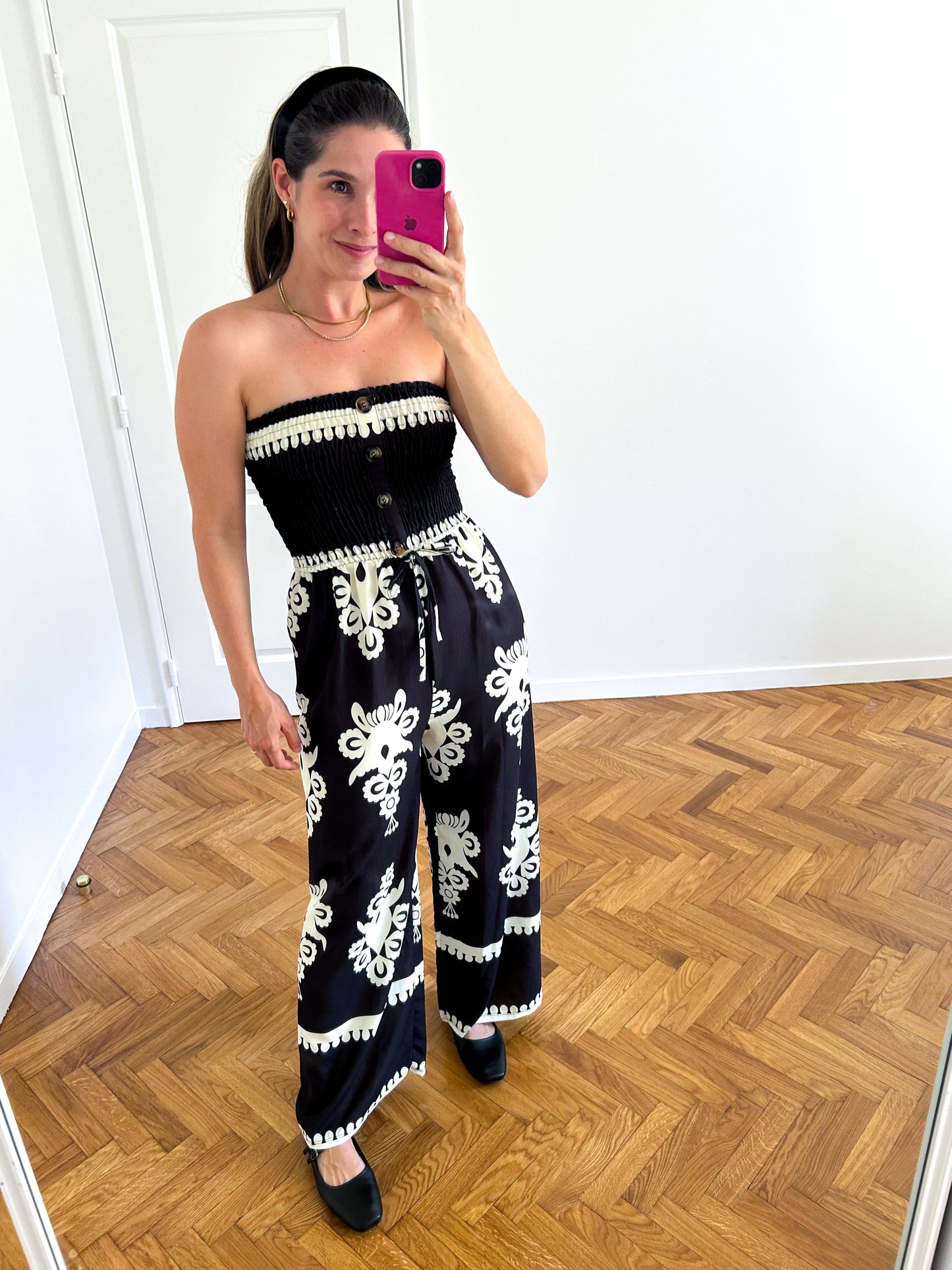 Black Arabesque Jumpsuit