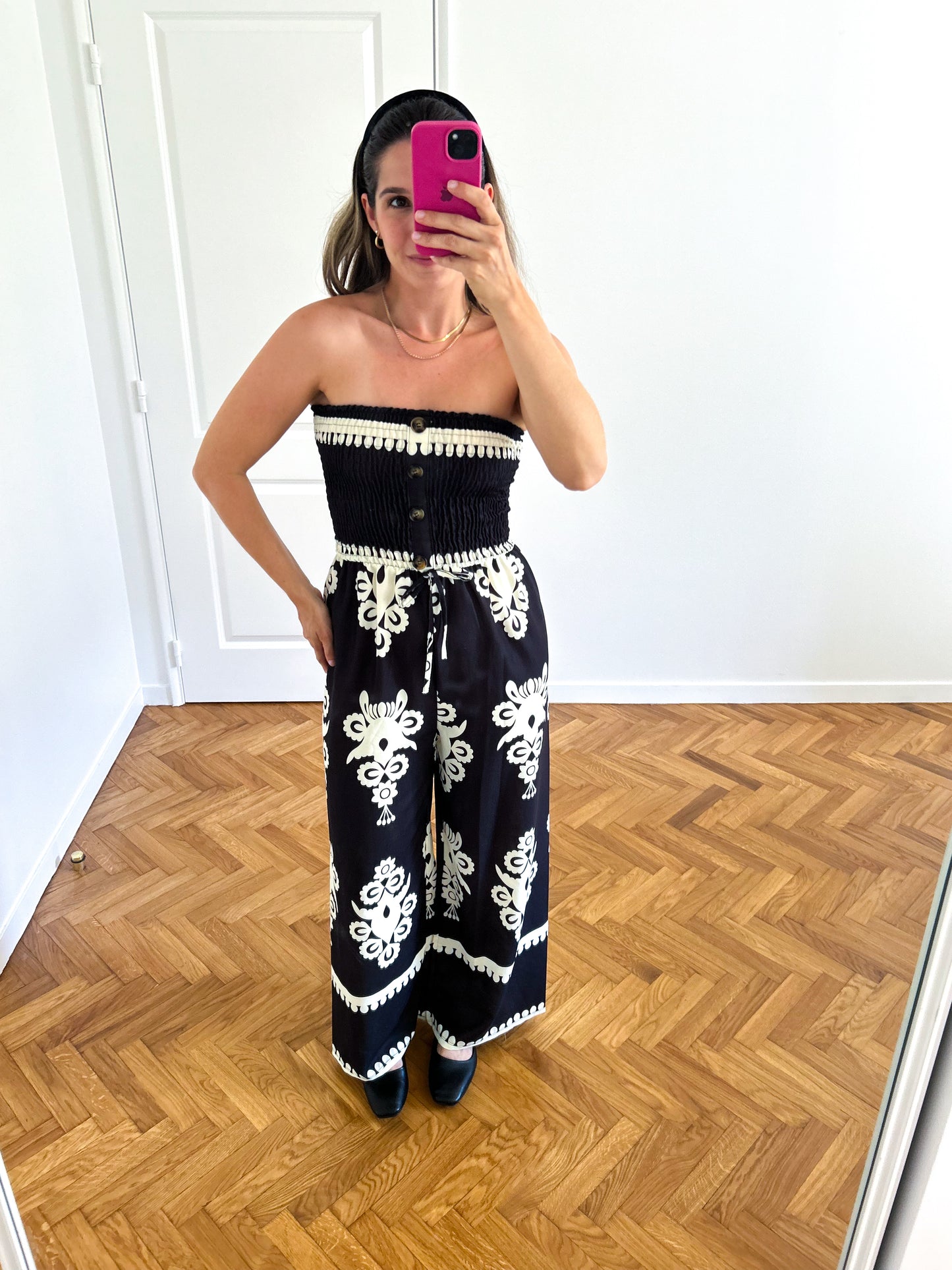 Black Arabesque Jumpsuit