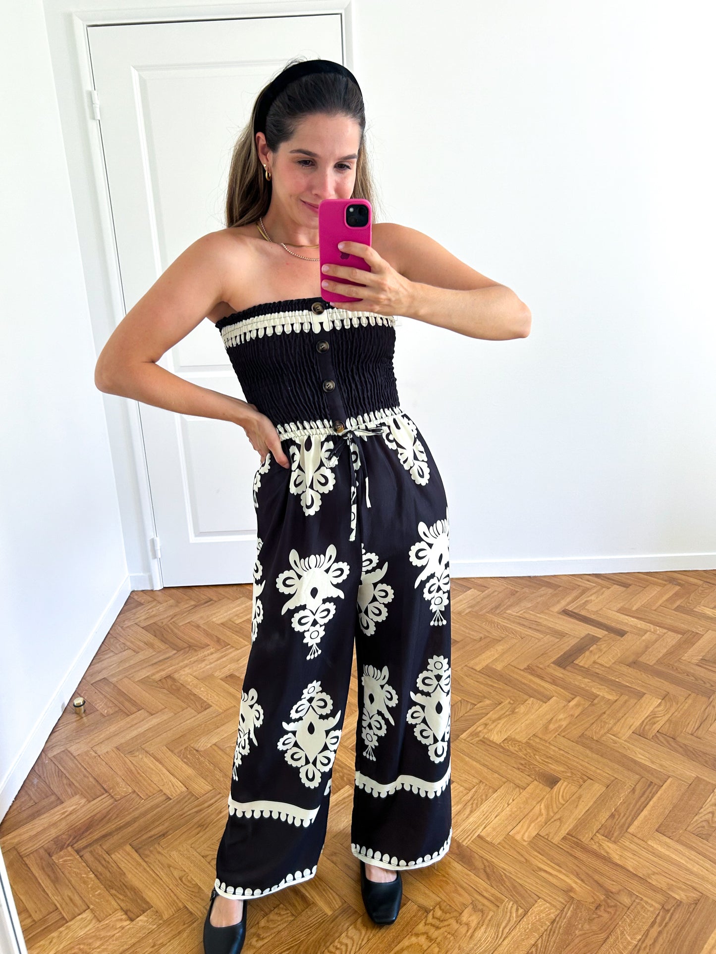 Black Arabesque Jumpsuit