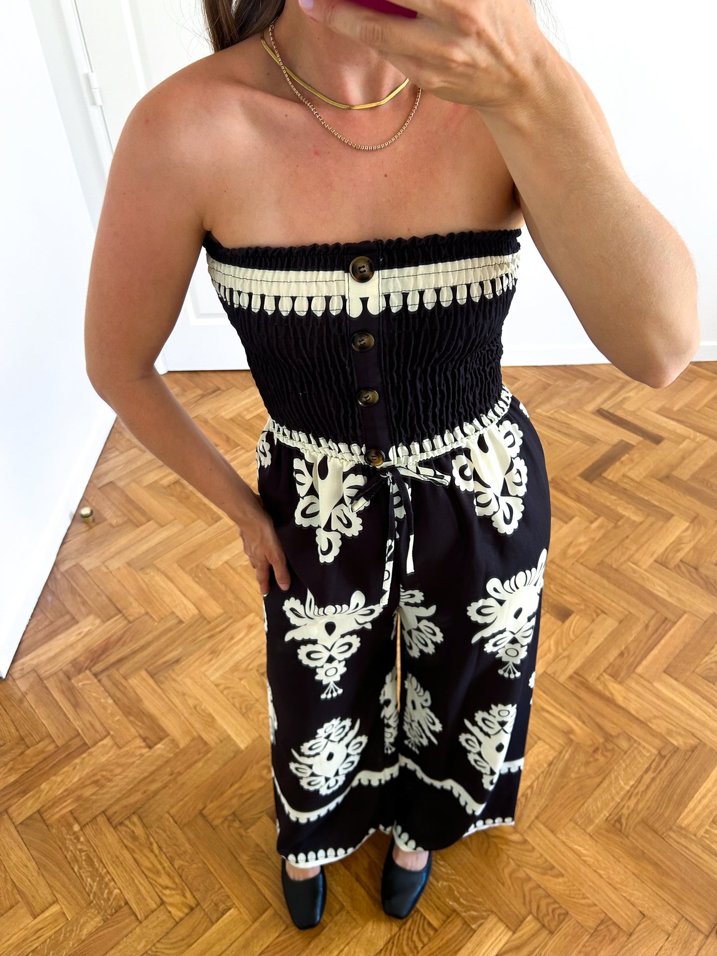 Black Arabesque Jumpsuit