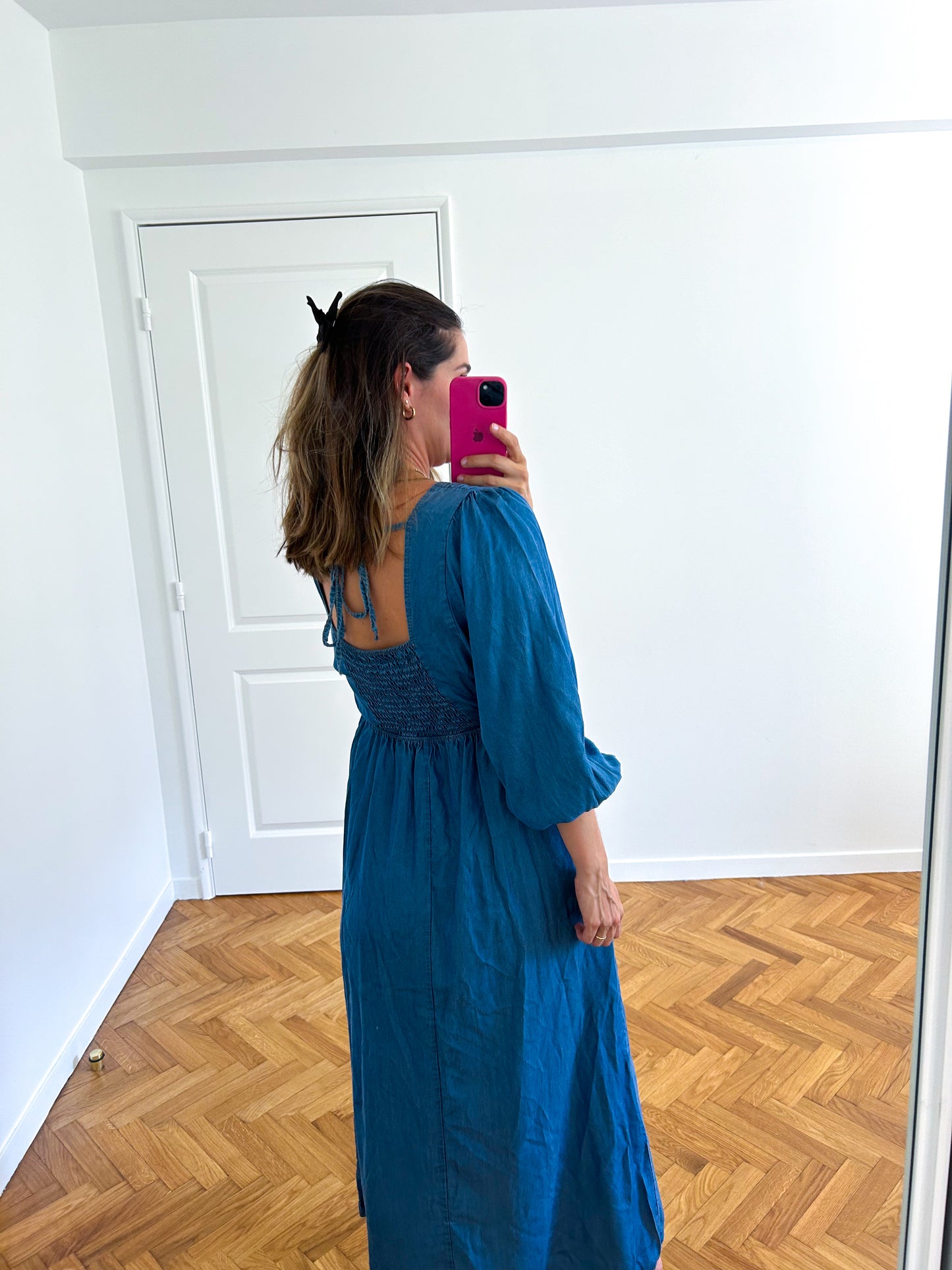 Midi Jean Cotton Gauze Dress