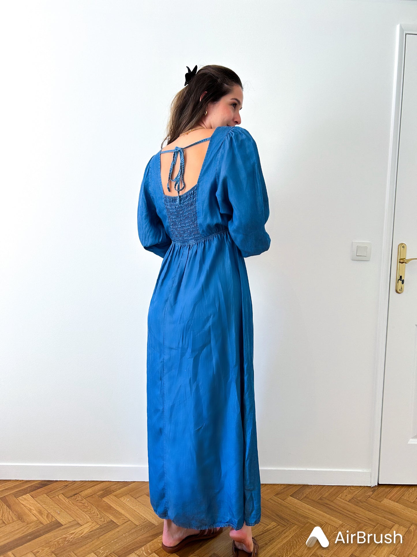 Midi Jean Cotton Gauze Dress