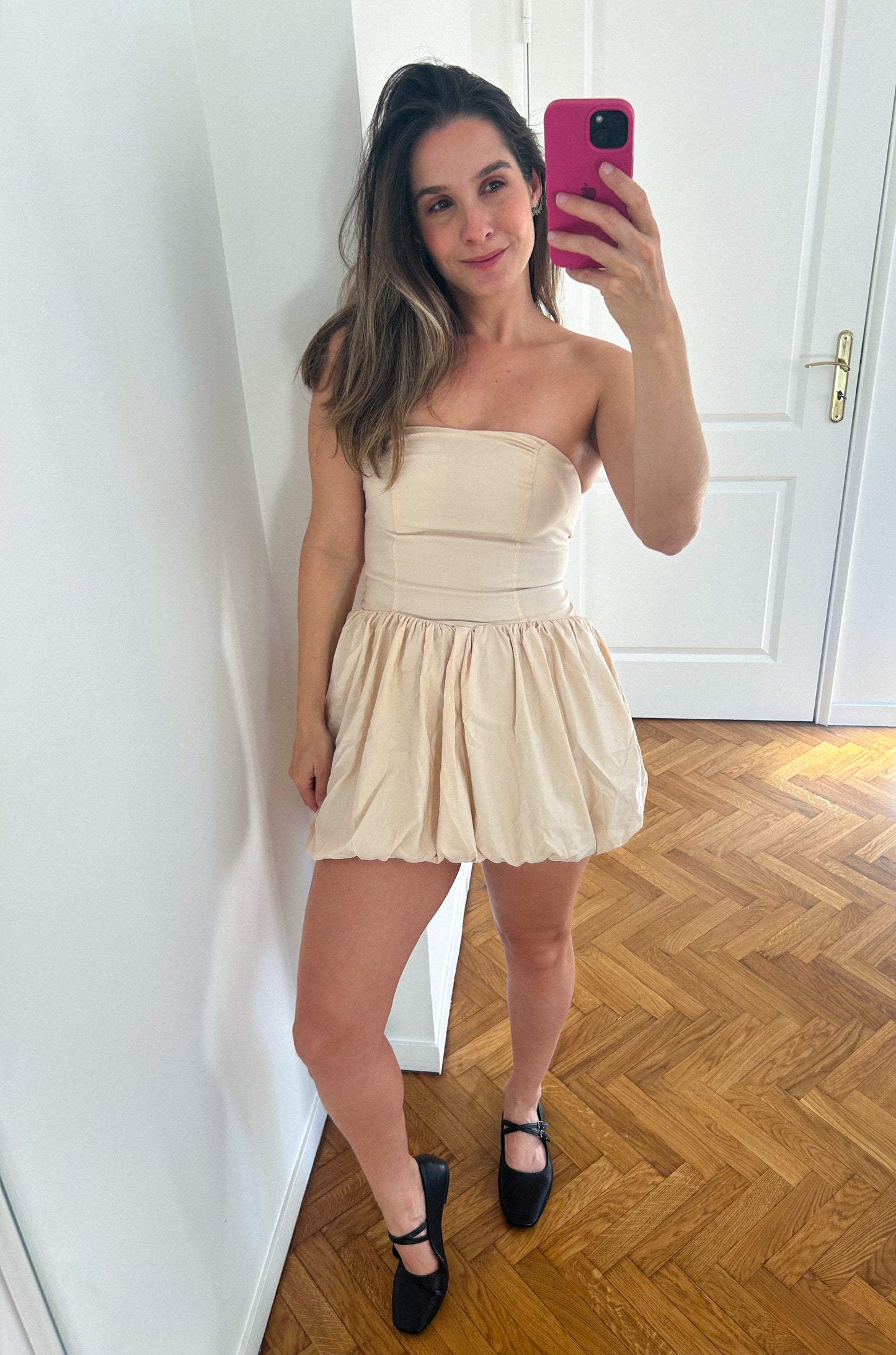 Robe Bouffante Beige