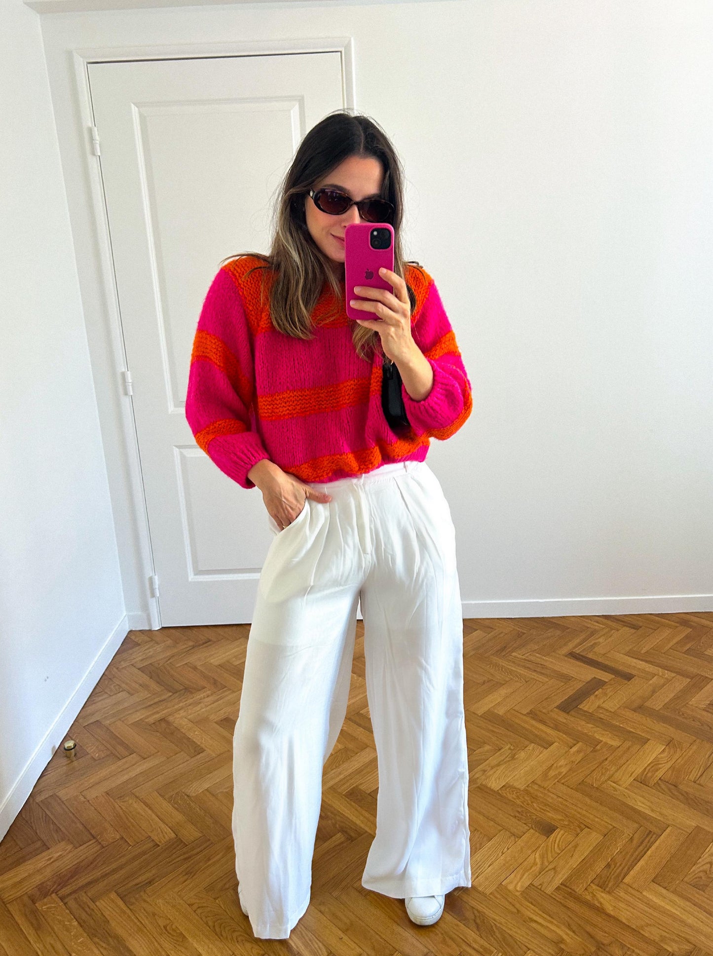 Pantalon en viscose Blanc
