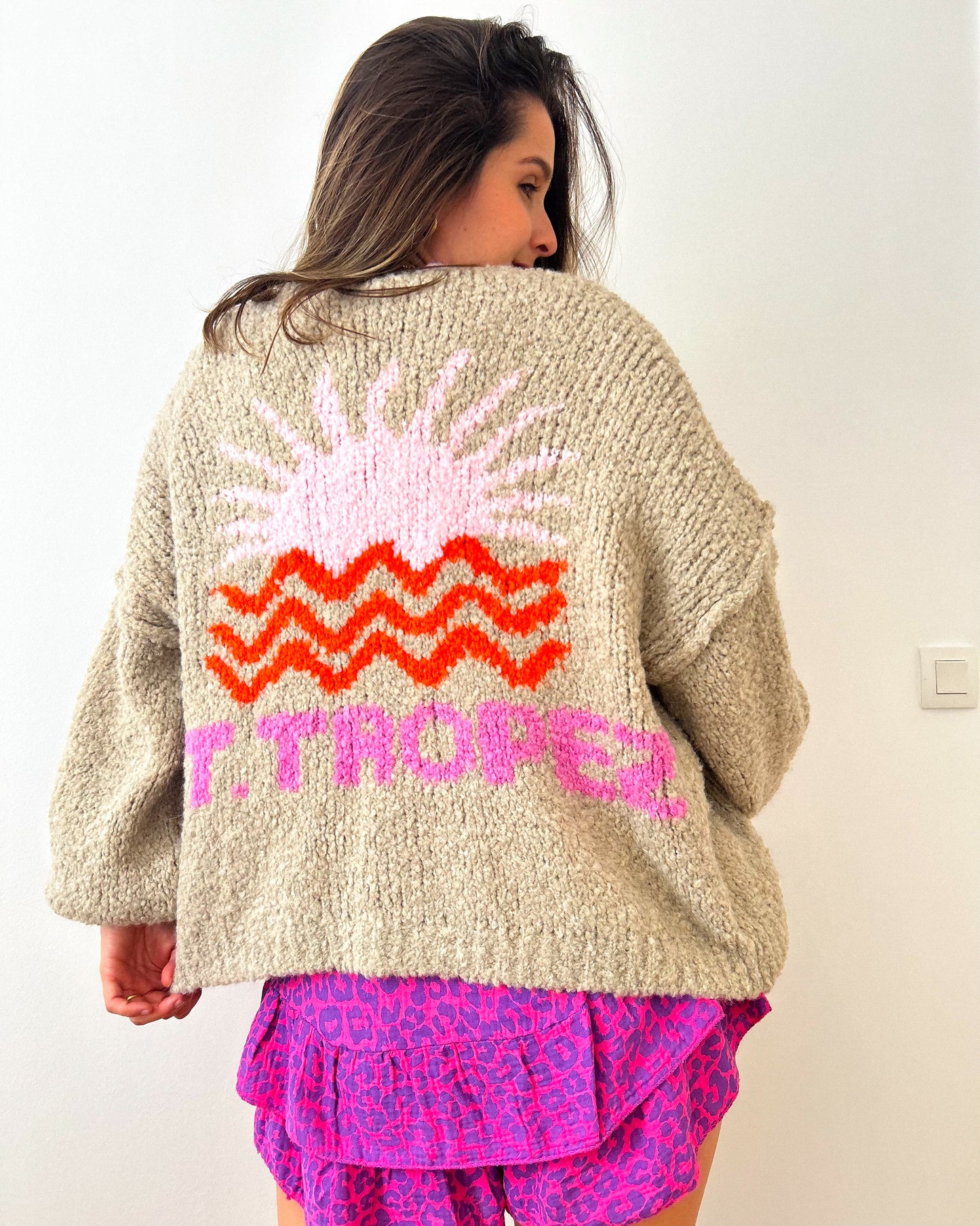 Gilet Imprimé à Dos Ouvert