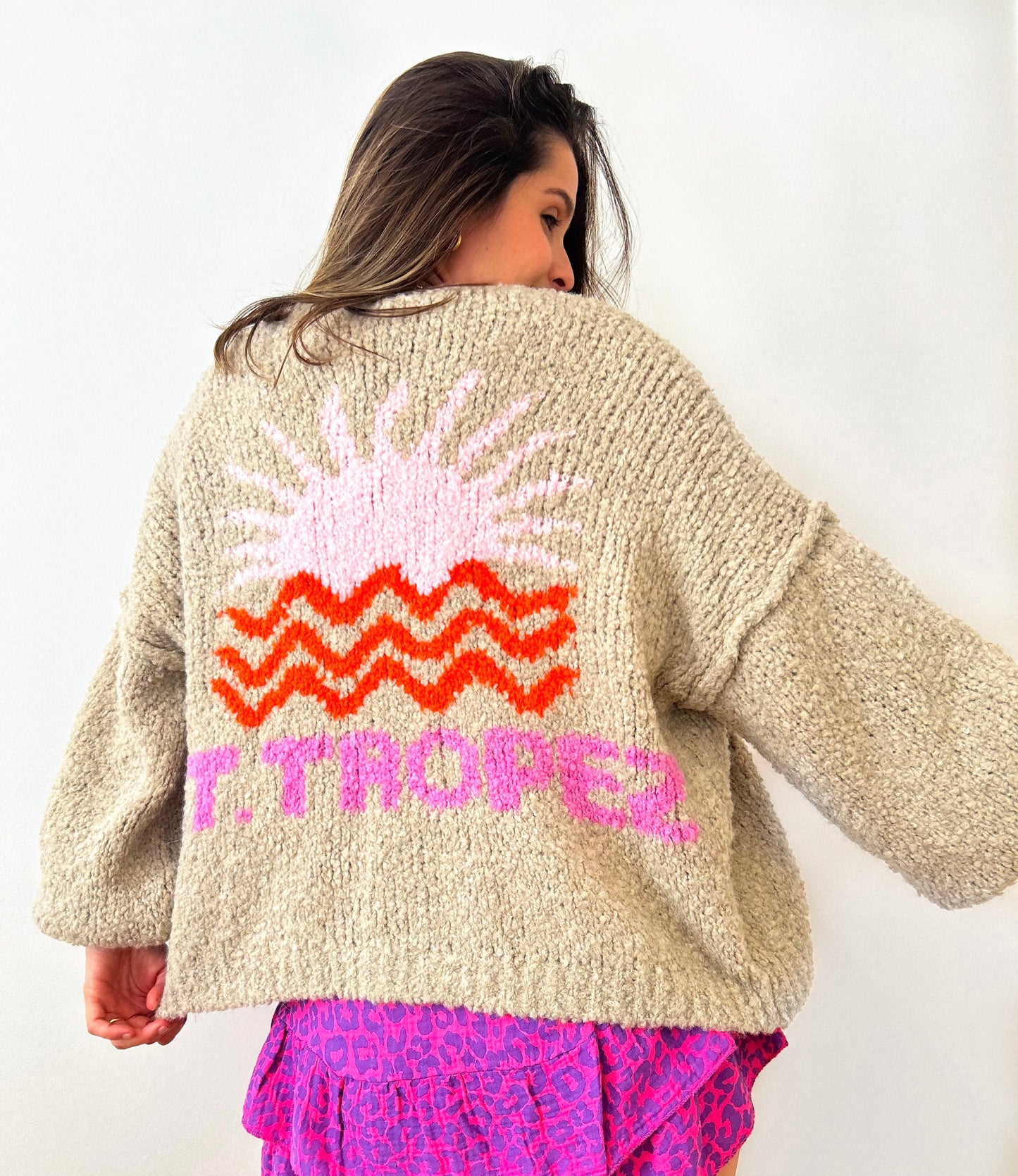 Gilet Imprimé à Dos Ouvert