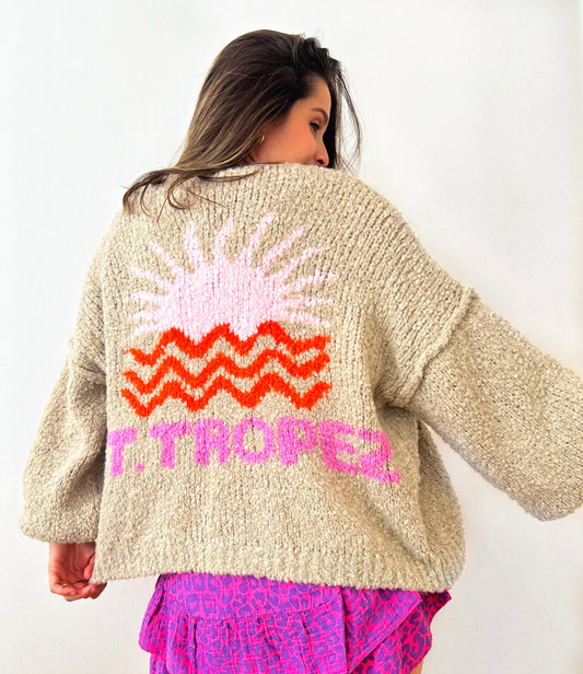 Open Back Printed Vest